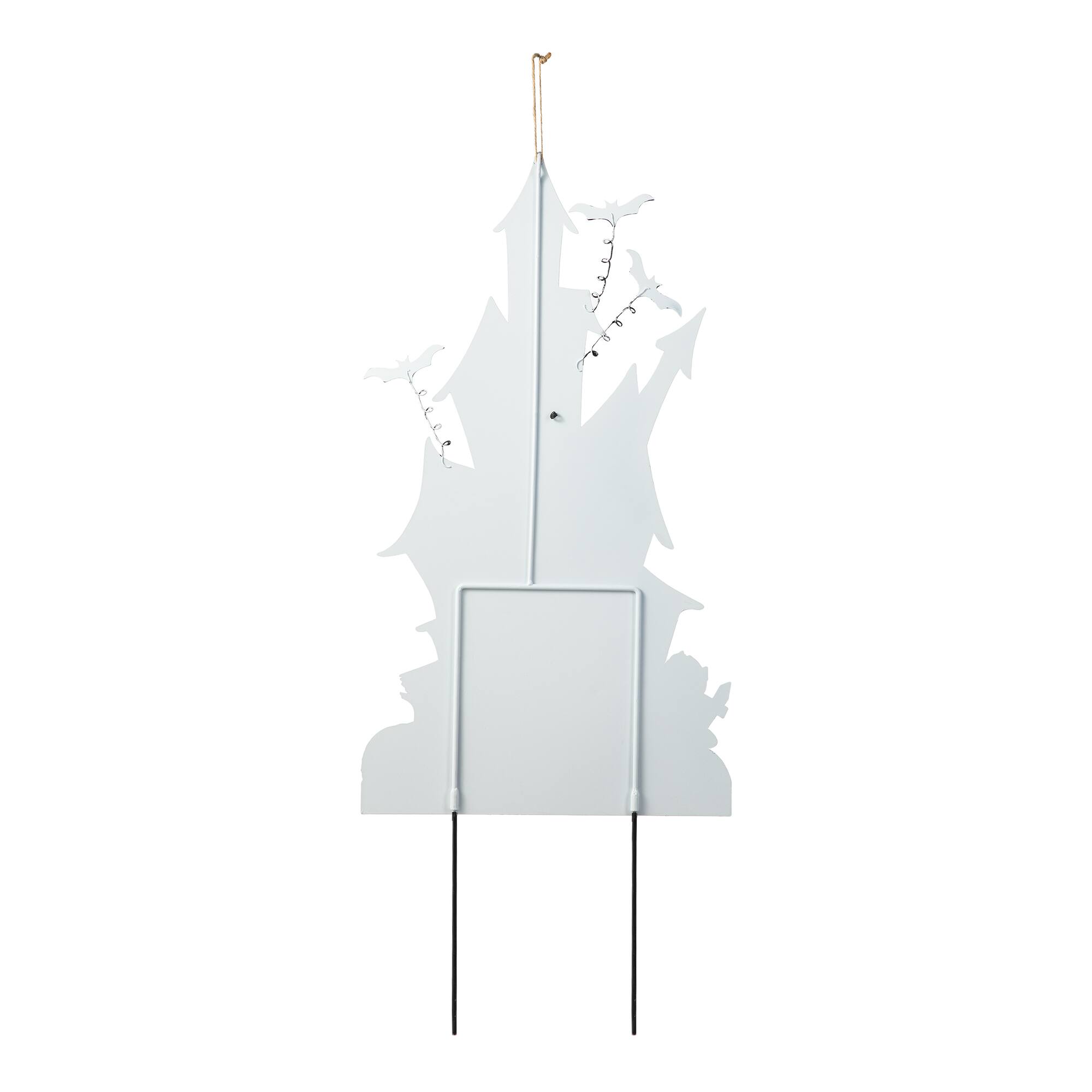 Glitzhome® 32" Halloween Metal Haunted House Yard Stake